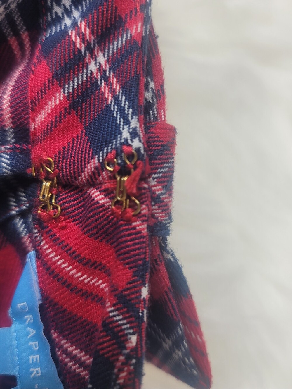 Draper James Angie Plaid Bow Back Top Size XL - Picture 7 of 9